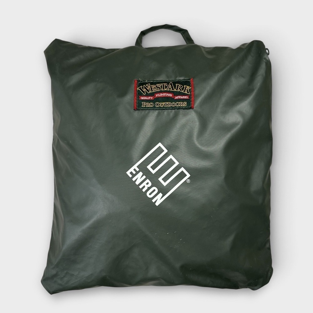 Westark Enron Logo Hunting Rain Poncho Green PVC Waterproof Hooded One Size